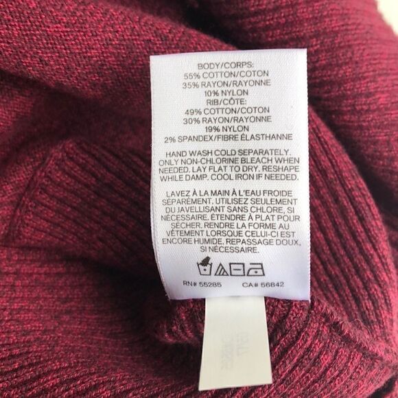 Express 3/4 Sleeve Burgundy Sweater - Picture 14 of 16